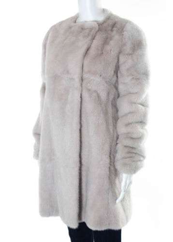 AUTH BRIONI Pink Mink Fur Collarless Double Breast Coat Sz IT 42 893500 $37280 Black Friday Deals